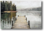 Nature Landscape Large Wall Art Canvas Picture，Horizontal Dock Forest Artwork - Image 5