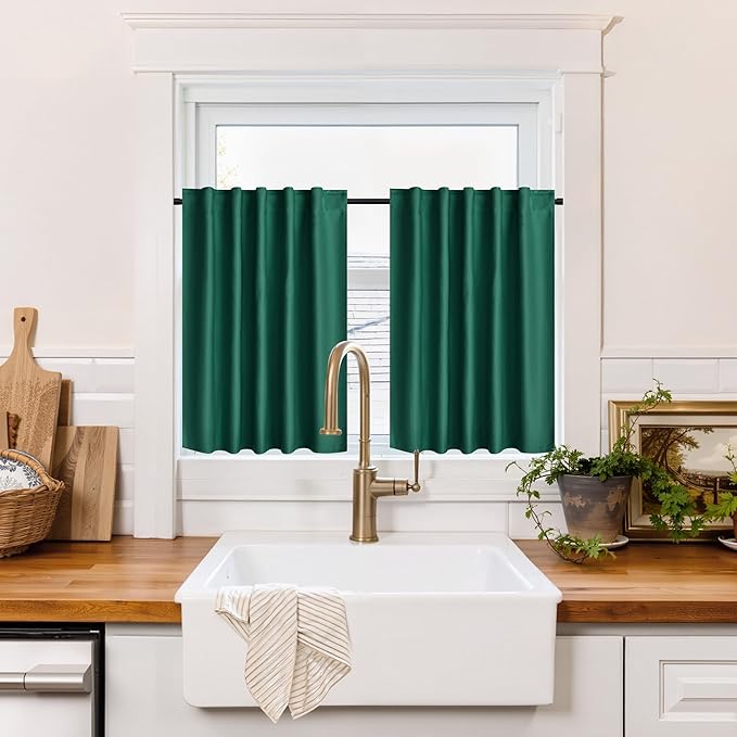 RYB HOME 100% Blackout Short Curtains by RYBHOME