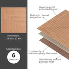 6 PCS Acoustical Wall Panels，23.6 x 23.6 Inch Self-adhesive Sound Absorbing - Image 7