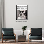 Trendy Newspaper Posters Better Late Than Ugly Wall Art Vintage Black And White - Image 4