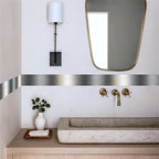 Metallic Stripe Wallpaper Border 196x4 Inch Peel and Stick Wall Border Silver - Image 3