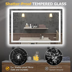 Hivone 48X32 LED Bathroom Mirror - Image 7