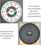 XFM Learning Clock for Kids Silent Non Ticking Battery Operated Colorful - Image 7