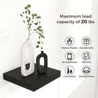 Square Floating Shelves for Wall 8"W x 8"D x 1.2"H, Small Engineered Wood Wall - Image 4