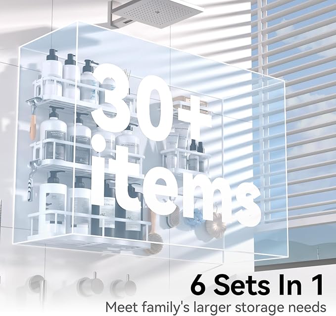 YASONIC Shower Caddy, Large Capacity Bath Organizer - Image 3