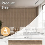 4 Pack Wood Panels for Wall, 106.3" × 11" Wood Slat Acoustic Panels for Wall - Image 2
