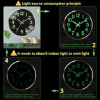 Luminous wall Clock Modern Silent Wall Clock, Non-Ticking Battery Operated Wall - Image 6