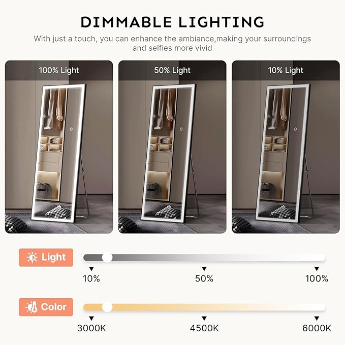 Kosmonia 56×18 LED Full Length Mirror - Image 3