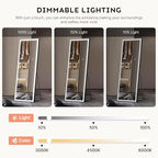 Kosmonia 71x28 Full Length Mirror, Dimmable 3 Color LED Light w/Light Memory - Image 6