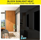 FADOTY Blackout Curtains for Bedroom, Portable 100% Black Out Window Cover Film - Image 8