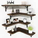 YGEOMER Corner Floating Shelves, Wall Mounted Corner Shelf by YGEOMER