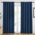 NICETOWN Moroccan Blue Blackout Curtains 84 inch Length, Grommet Top Room by NICETOWN