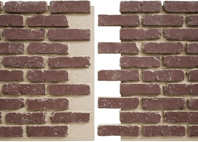 EverStone Aged Brick Faux Brick Panel, 46 7/8"W x 27"H x 1 1/4"D, Old Town Color - Image 8