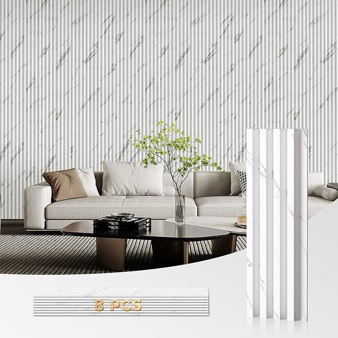 OUZUGIE WPC Acoustic Slat Wall Paneling, Living Room, TV Background, Study Room - Image 9