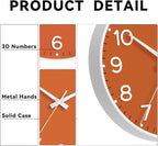 Roymnie Wall Clock 10 Inch Silent Wall Clocks Battery Operated-Modern Non - Image 6