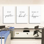Framed Canvas Wall Art Positive Quotes Painting, Office Wall Art, Positive - Image 3