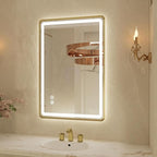 20"x 28" Gold Framed LED Mirrors by Unknown
