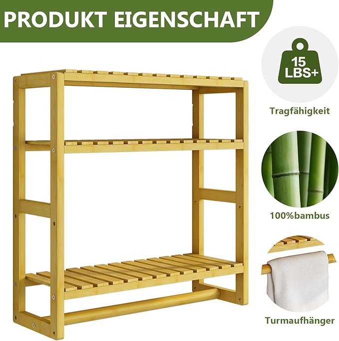 Galood Over The Toilet Storage Bathroom Shelves Wall Mounted 3 Tier Space Saver - Image 5