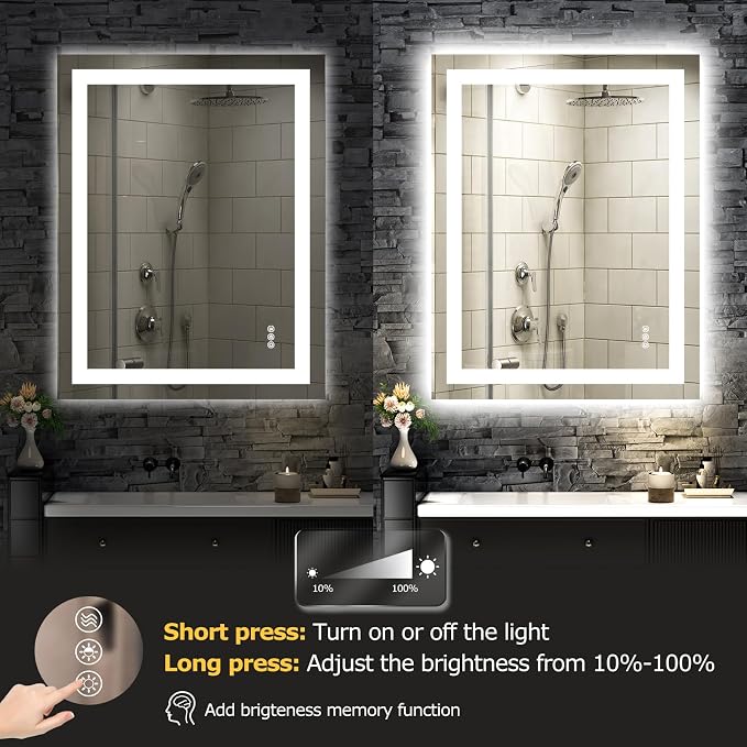 Hivone 28X32 LED Bathroom Mirror - Image 5