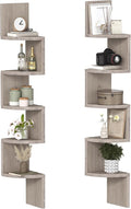 HOOBRO Corner Shelf Wall-Mounted, 5-Tier Corner Bookshelves by HOOBRO