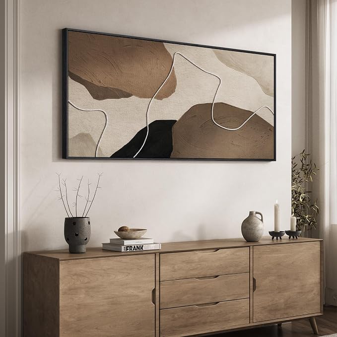 Cuspin Extra Large Neutral Abstract Wall Art - Image 3