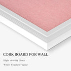Large Pink Cork Board with Linen, Picture Display Vision Board Corkboards - Image 2