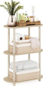 Furinno Turn-N-Tube No Tools 3-Tier Modern Oval Side Display Rack, Bauhaus by Furinno-FitsYourSpaceFitsYourBudget