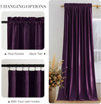 NICETOWN Blackout Purple Gothic Velvet Curtains 96 inch Long, Dark Purple - Image 5