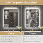 LOVESPEJO 22"x30" Backlit Mirror Bathroom, Lighted Bathroom Mirror - Image 6