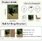 Funny Black Cat Wall Art Moody Black Cat - Image 3