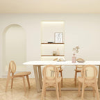 FUKU MON 24"x394" Beige Peel and Stick Wallpaper Matte Beige Cream Contact - Image 4