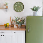 Roymnie Wall Clock 12 Inch Silent Green Wall Clocks Battery Operated- Modern - Image 3