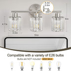 Crystal Bathroom Light Fixtures, Bathroom Lighting Fixtures Over Mirror - Image 2