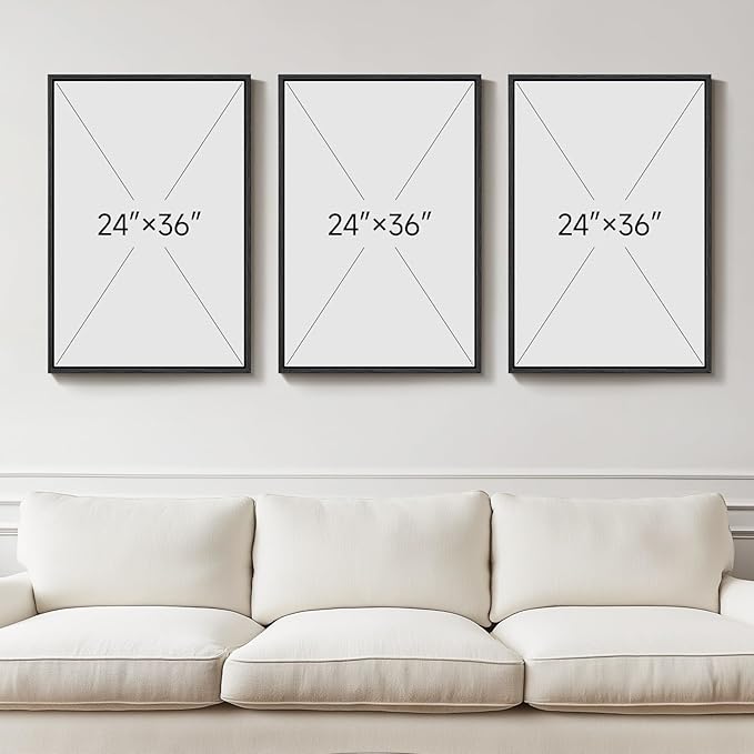 Large Framed Neutral Abstract Wall Art - Image 3