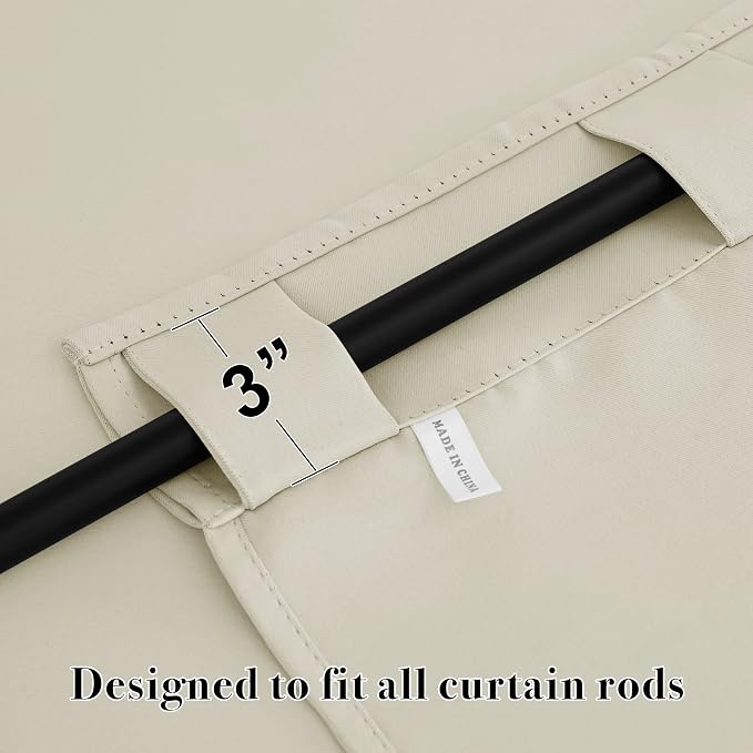 RYB HOME Blackout Curtains for Living Room, Privacy Thermal Insulating Window - Image 5