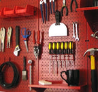 Wall Control Pegboard 32in x 16in Red Metal Pegboard Tool Board Panel - Image 2