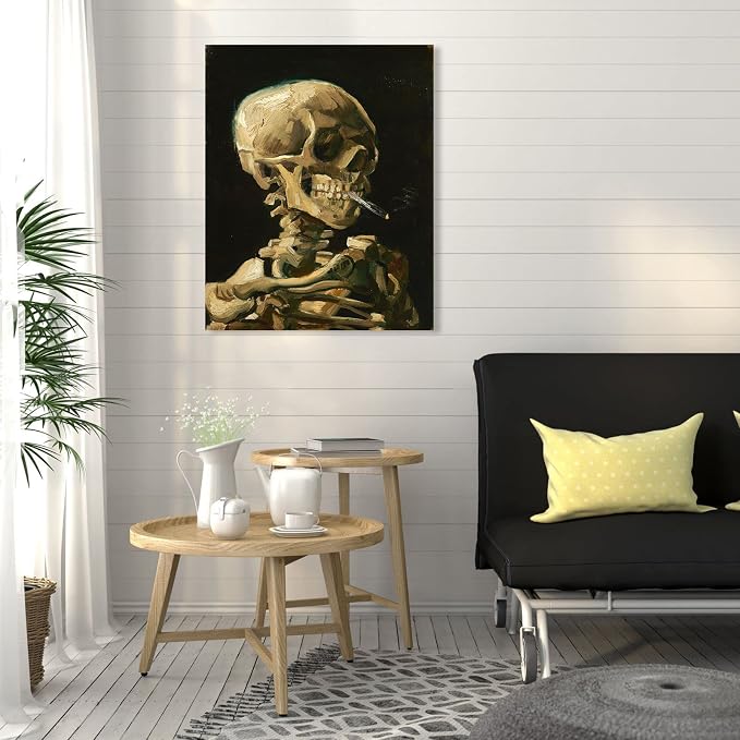 1 KINGO Van Gogh Canvas Wall Art: Skull of a Skeleton - Image 3
