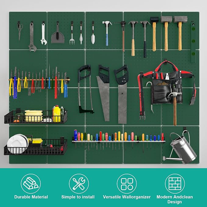 PegBoard, Heavy Duty Peg Board for Walls Home, Garage Tool Storage, Craft Room - Image 3