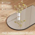 DUMOS Black Metal Arch Vanity Rounded Rectangle Bathroom Mirrors - Image 3