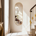 Oval Full Length Mirror, Ultra-Clear Explosion-Proof Dressing Mirror, Simple by TheiaMo
