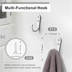 15 Pack Heavy Duty Coat Hooks Wall Mount, - Image 6