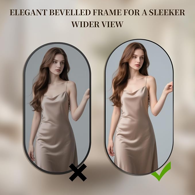 Oval Full Length Mirror, Ultra-Clear Explosion-Proof Dressing Mirror, Simple - Image 6