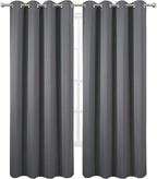LEMOMO Grey Blackout Curtains/52 x 84 Inch/Set of 2 Panels Thermal Insulated - Image 2