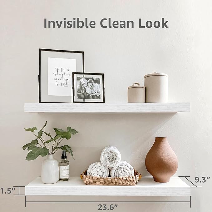 QEEIG Floating Shelves for Wall 23.6" Long - Image 3