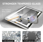 USHOWER LED Bathroom Mirror 60x36 Inch Tempered Glass - Image 6
