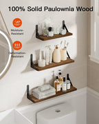 AMADA HOMEFURNISHING Wall Shelves Set of 6, Rustic Farmhouse Floating Shelves - Image 6