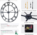 Large Wall Clock for Living Room Decor–48 Inch Silent Non-Ticking Modern - Image 3