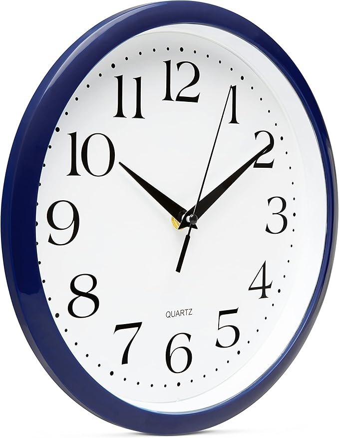 Bernhard Products Navy Wall Clock Silent Non Ticking - Image 2