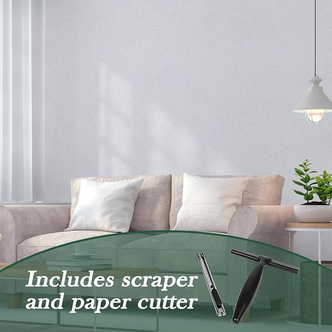 Abyssaly White Wallpaper Peel and Stick 118"X17.7" Contact Paper - Image 2
