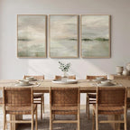 Framed Sage Green Abstract Landscape Wall Art - Image 4